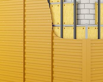 Монтаж НВФ с облицовкой профилированным листом